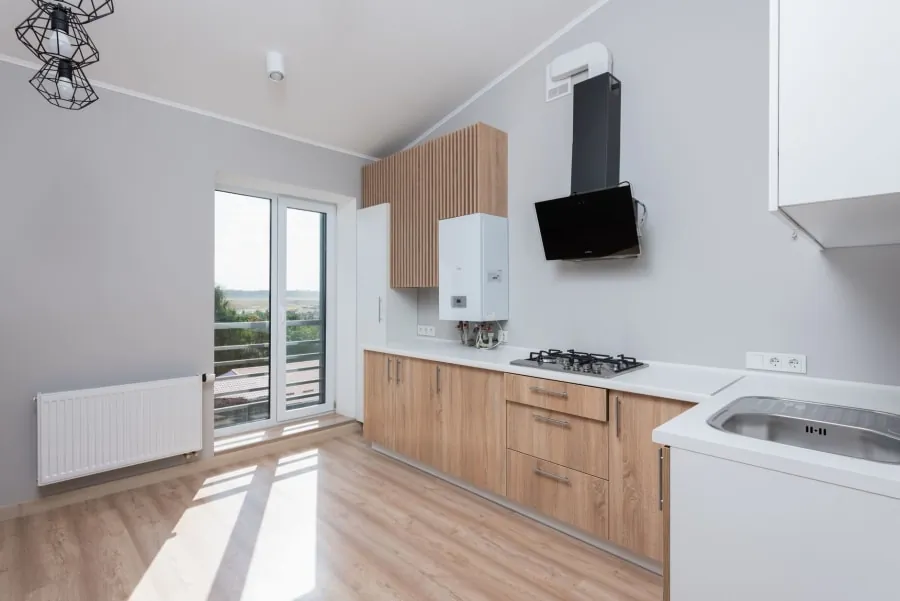 Bright kitchen using natural light in a period Bath home