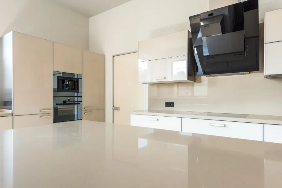 Cream kitchen with warm neutral units in a Bath home