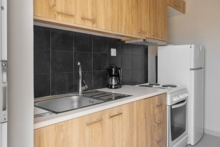 Finished kitchen handed over in a period Bath home