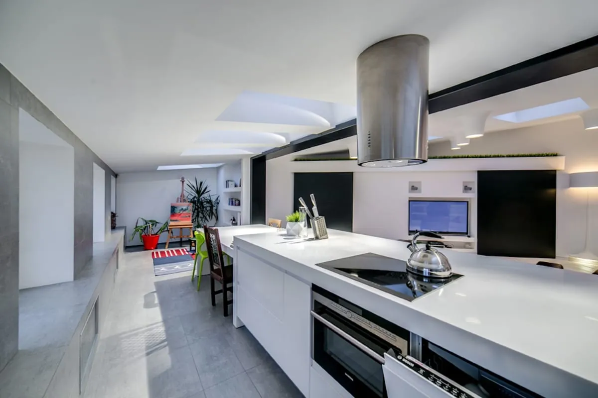 Bright extended kitchen with dining space in a Bath home