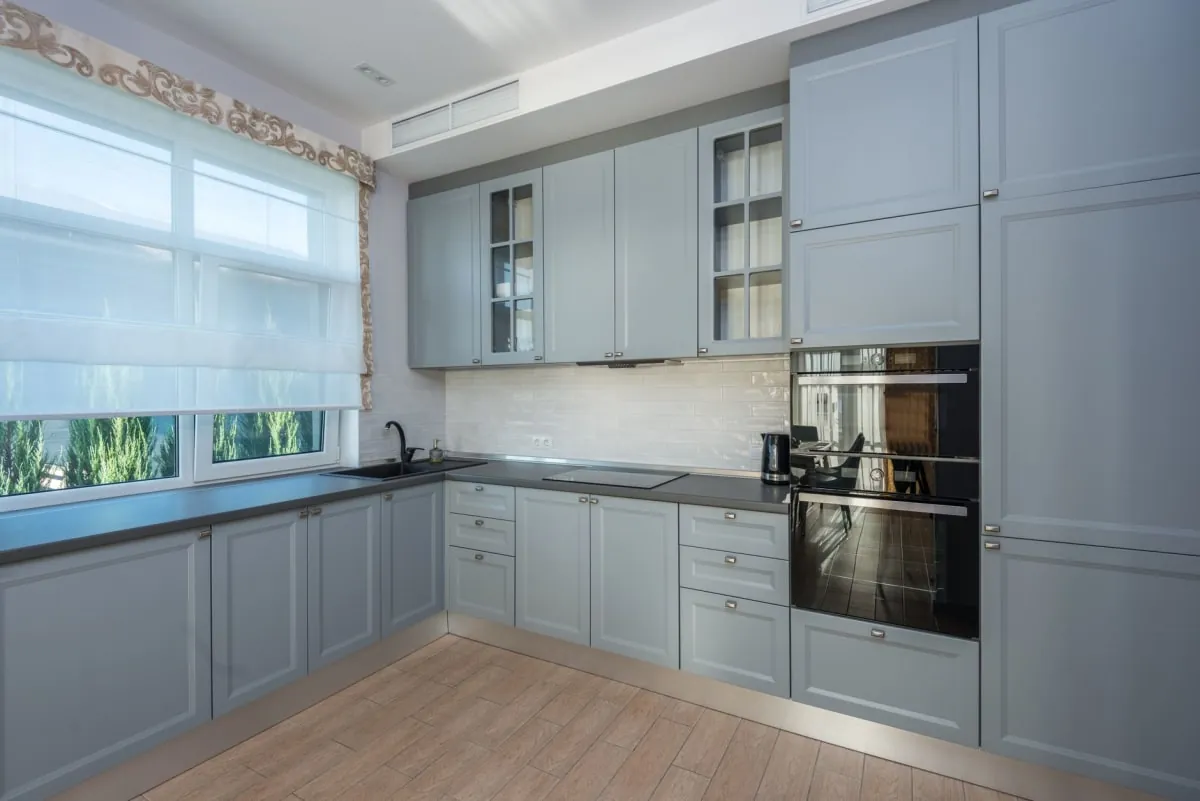 Well-planned kitchen layout with clear working zones in a Bath home
