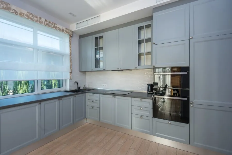 Well-planned kitchen layout with clear working zones in a Bath home