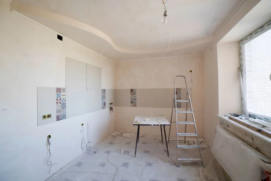 Kitchen renovation in progress in a Bath period property
