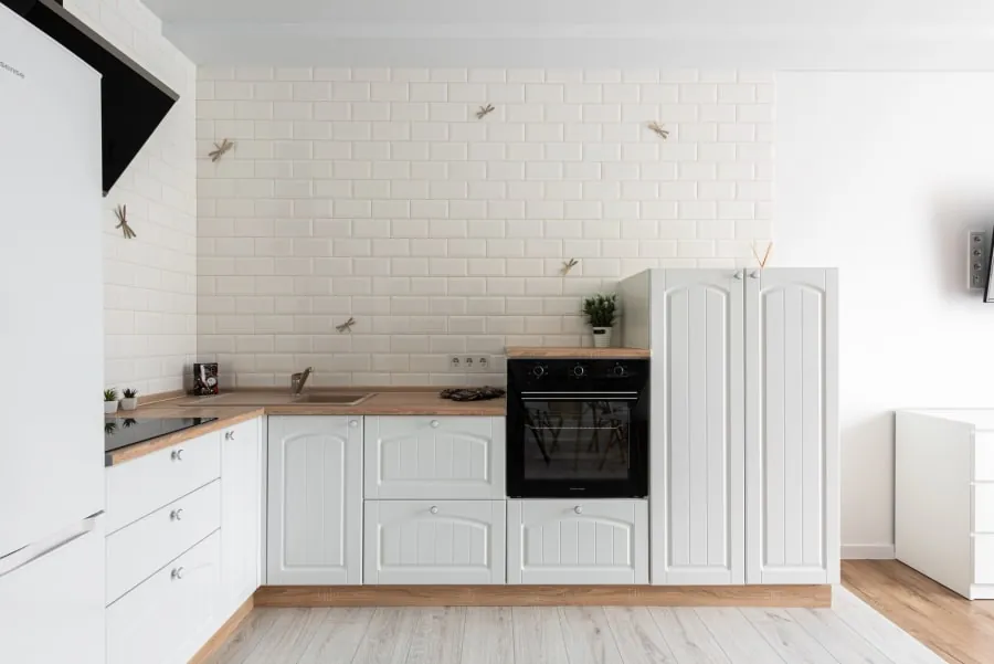 Splashback behind the hob in a Bath kitchen