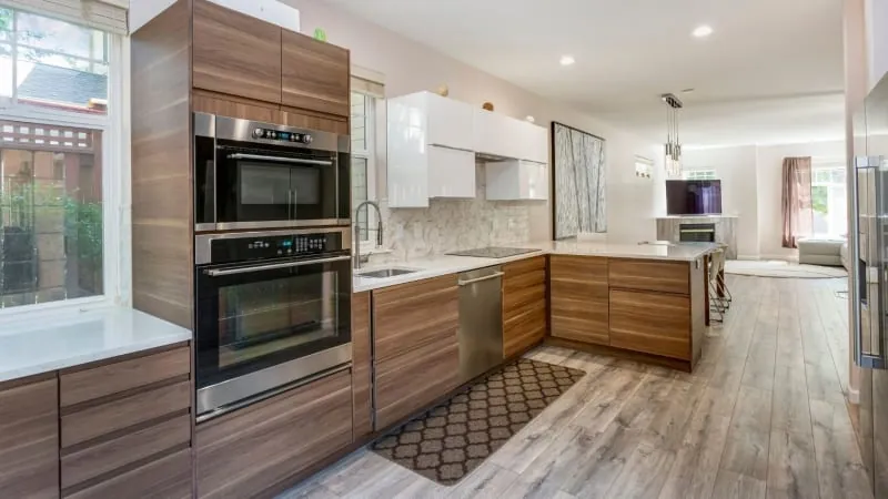 Remodelled kitchen with new units and worktops in Bath